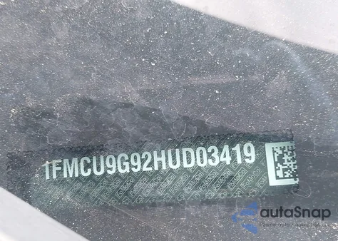 2017 Ford Escape Se from USA, damaged, VIN 1FMCU9G92HUD03419